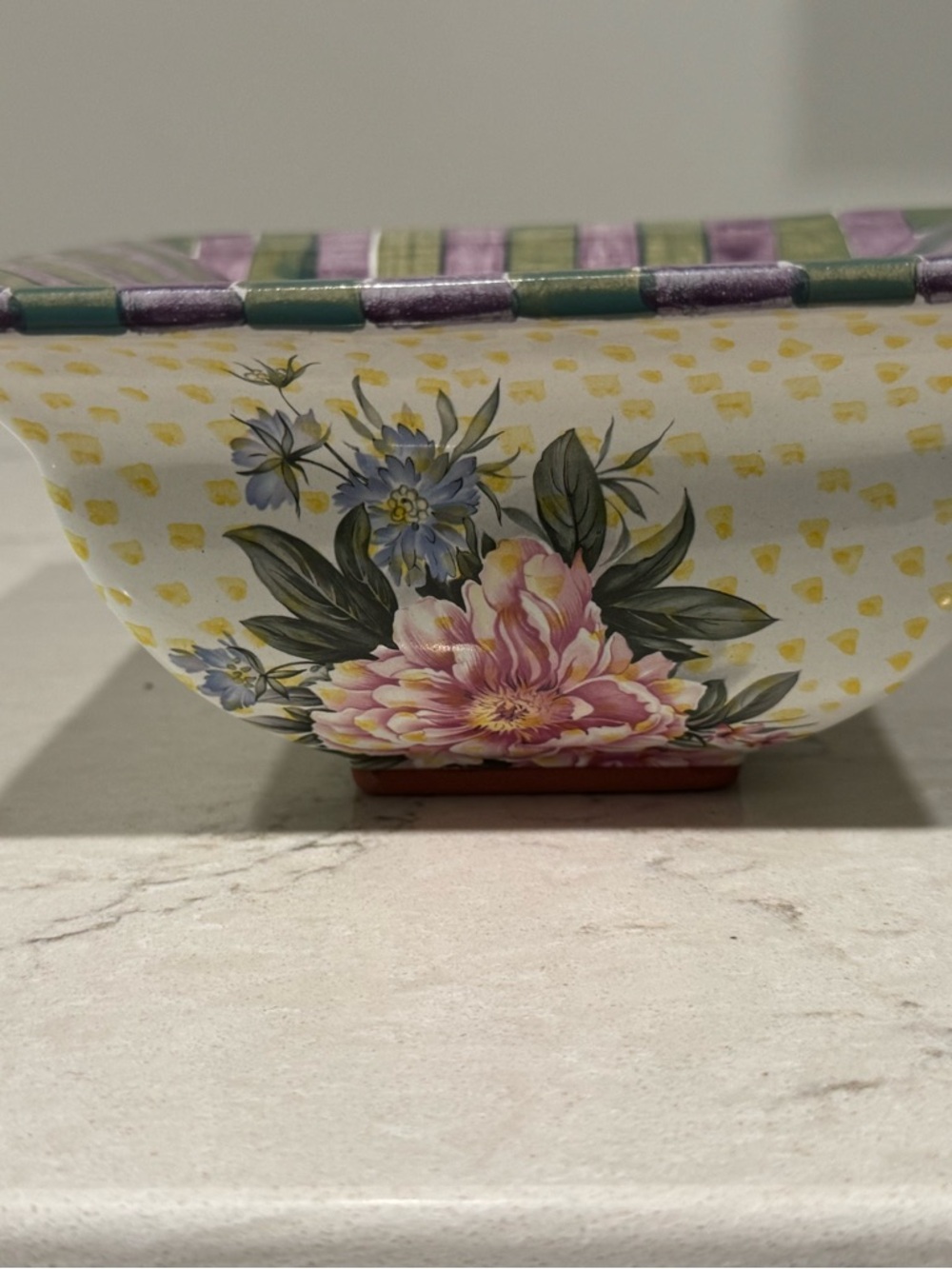 Vintage MacKenzie Childs Torquay Kelp and Urchin Square Bowl - Picture 9 of 11
